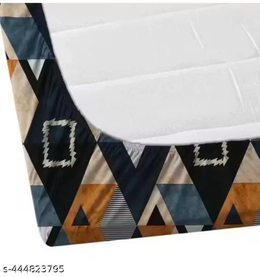 Double bed cotton bedsheet fitted with two pillow cover