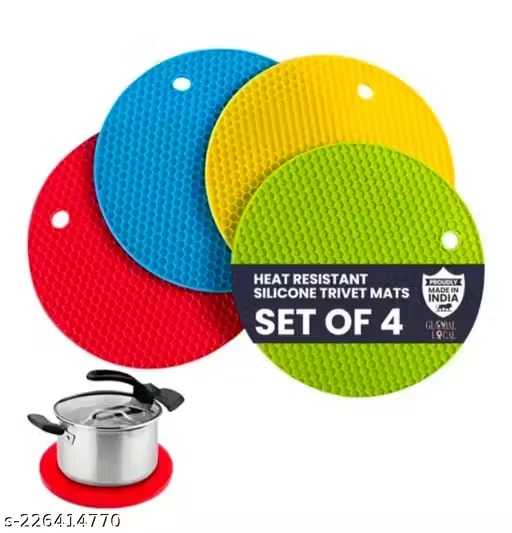 Round silicone hot pot holder