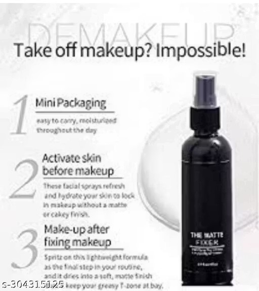 Fixer Spray Matte Touching Face Spray Makeup Setting Long Wear & Waterproof Fixer