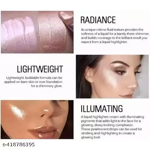 Pink & Silver Highlighter Makeup