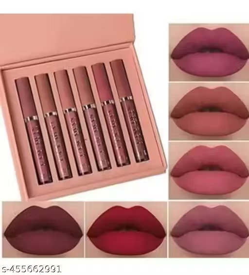 Sajuma Beauty New Velvet Long Lasting Waterproof Non Transfer Liquid Matte Lipstick Set Of 6