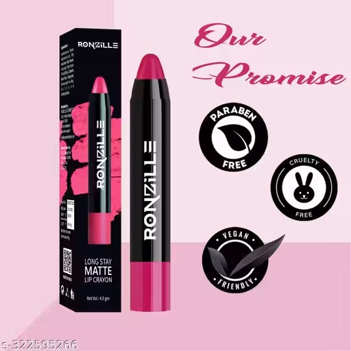 Ronzille Matte Long Lasting Lip Crayon Lipstick (Set Of 3 / 13.5g)