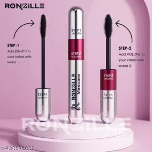 Ronzille 2-In-1 Mascara For Women Volumizing And Lengthening Mascara | Long Lasting (15 Ml) (Black)