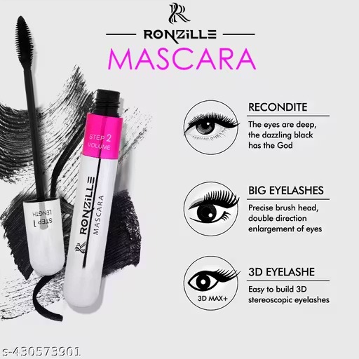 Ronzille 2-In-1 Mascara For Women Volumizing And Lengthening Mascara | Long Lasting (15 Ml) (Black)
