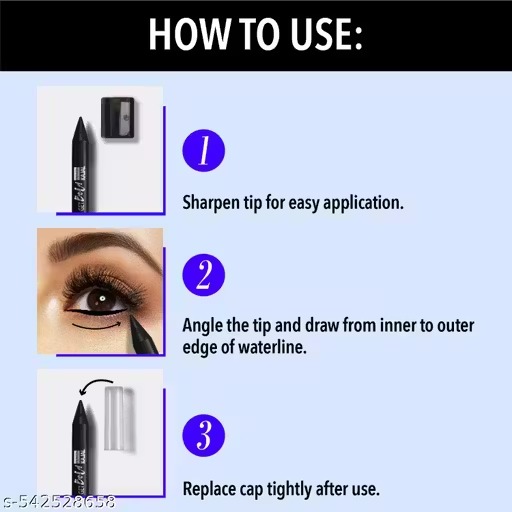 Blue Heaven Get Bold Eyeliner 7ml + Mascara 6.5ml + Kajal Pencil 3.2g Black (Set Of 3)