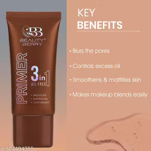 Beauty Berry 3 In 1 Oil Free Primer (Transparent)