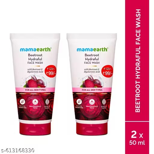 Mamaearth beetroot hydraful face wash 50 ml (2 pack)