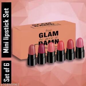 Ronzille long lasting hydrating mini lipstick – pack of 6 (nude edition, 6 g)