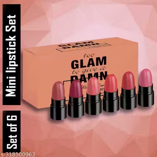 Ronzille long lasting hydrating mini lipstick - pack of 6 (nude edition, 6 g)