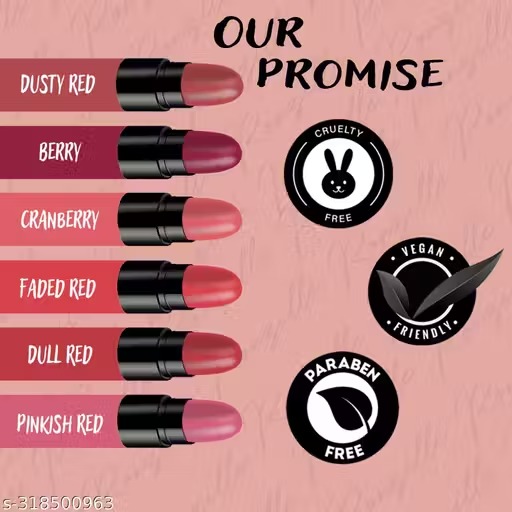 Ronzille long lasting hydrating mini lipstick - pack of 6 (nude edition, 6 g)