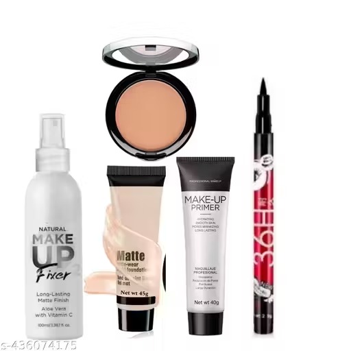 Long Lasting Makeup Fixer, Primer, Foundation, Eyeliner, Compact Powder