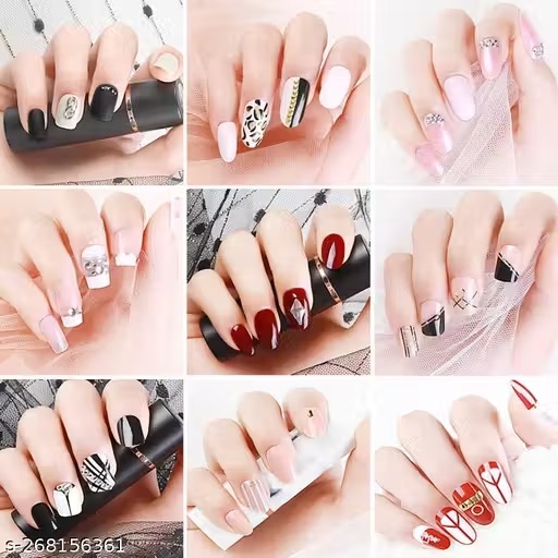 5 sheets double-sided nail adhesive stickers