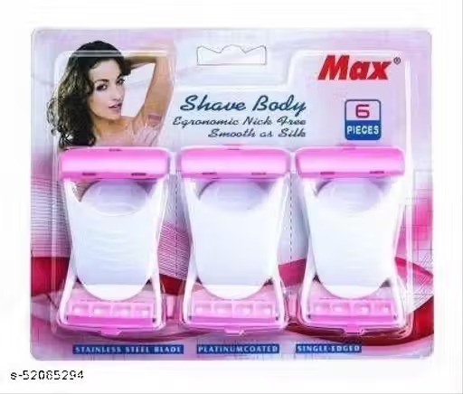 Maxx Bikini Disposable Razors For Women - Pack Of 6 - Pink Color