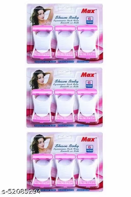 Maxx Bikini Disposable Razors For Women - Pack Of 6 - Pink Color