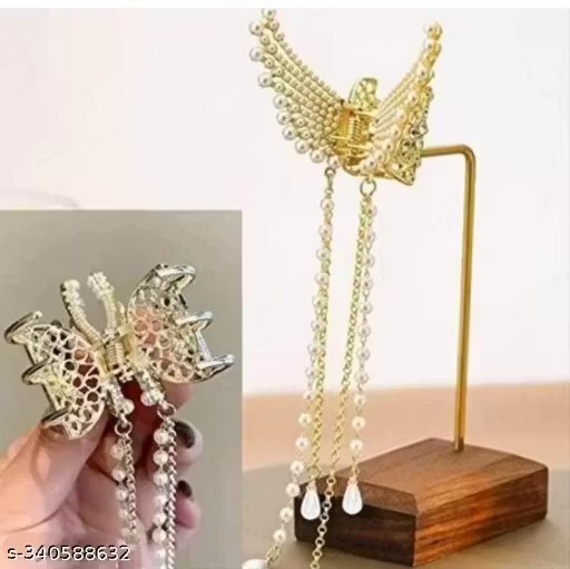 Hair Clutcher Hair Clip (Gold) (Pack Of 1)