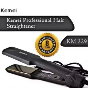 Kemei KM-329 Ceramic Professional Electric Hair Straightener (Color – Black)