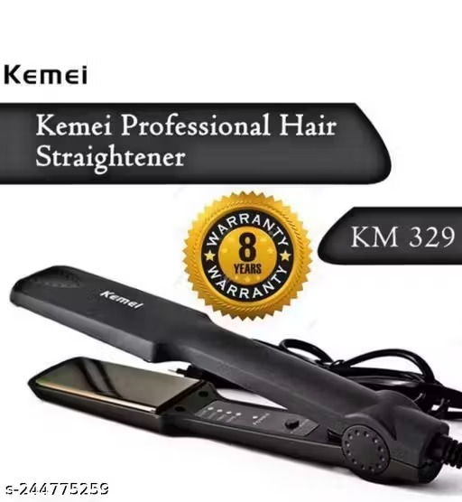 Kemei KM-329 Ceramic Professional Electric Hair Straightener (Color - Black)