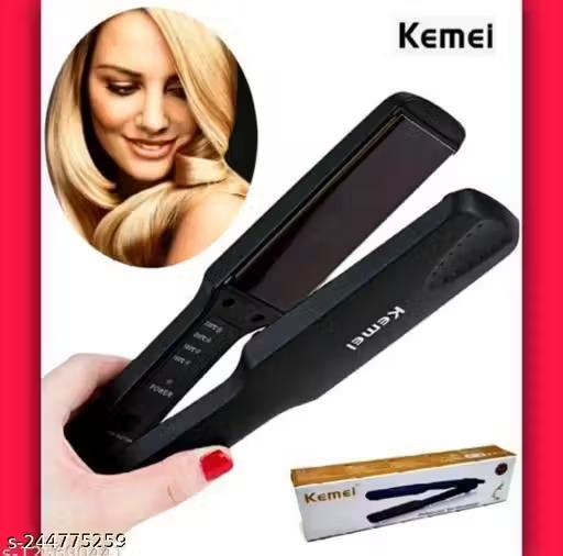 Kemei KM-329 Ceramic Professional Electric Hair Straightener (Color - Black)
