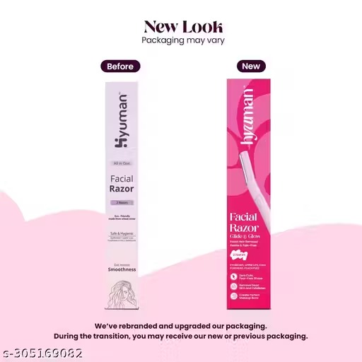 Hyuman Glide & Glow Face Razor For Women Pack Of 2