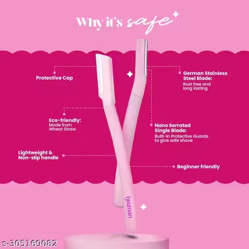 Hyuman Glide & Glow Face Razor For Women Pack Of 2