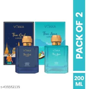 VOKKA Thai Oud & Thai Aqua 100 Ml (Pack Of 2) Luxury Long Lasting Perfume