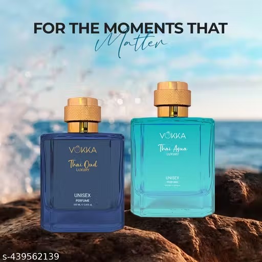 VOKKA Thai Oud & Thai Aqua 100 Ml (Pack Of 2) Luxury Long Lasting Perfume