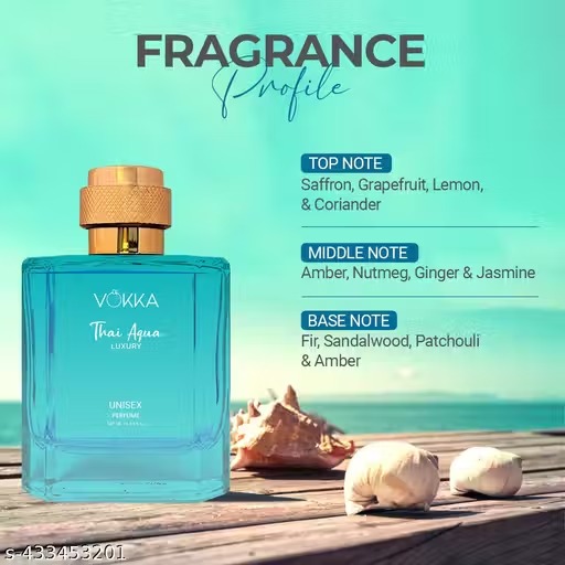 VOKKA Thai Aqua 100 Ml Unisex Luxury Long Lasting Aqua Perfume For Men And Women