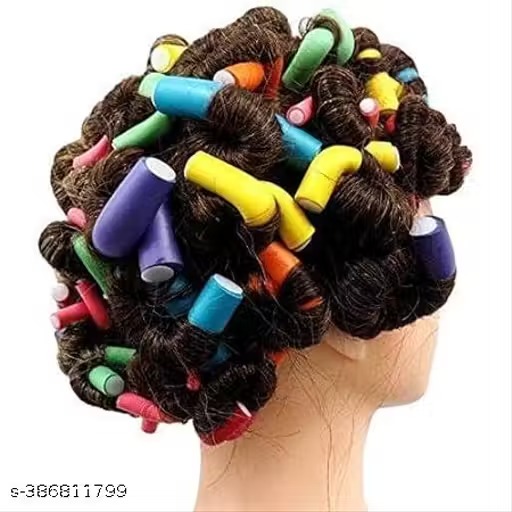 Shopimoz Bendy Rollers | Flexible Rods Set For Girls & Women (Pack Of 10 Pcs)