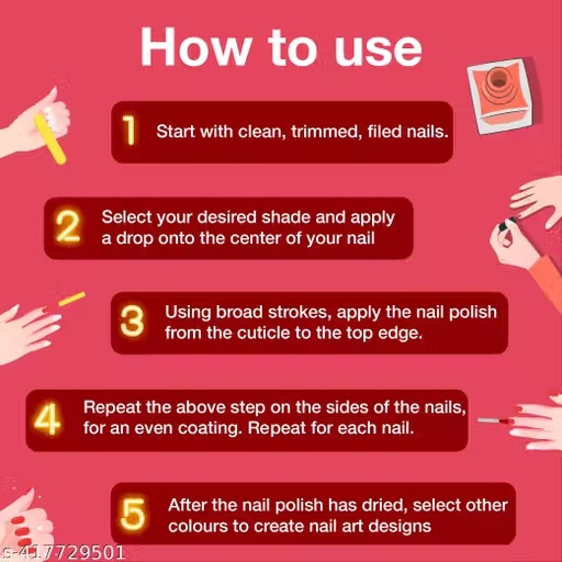 Dazller quick dry long lasting nail polish pack of 8