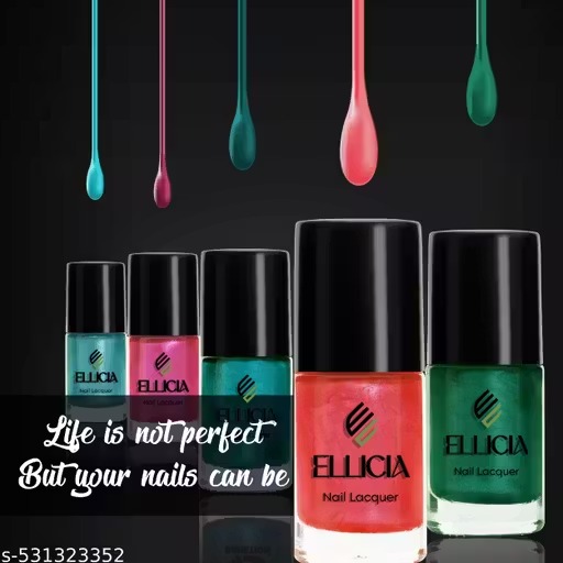 Ellicia trendy nail paint pack of 4