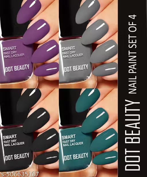 Dot beauty quick dry long lasting nail polish pack of 4