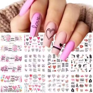 Sheets of DIY nail art water transfer decals