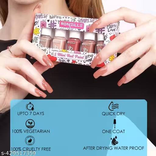 Ronzille quick dry and glossy nail polish gift set of 5