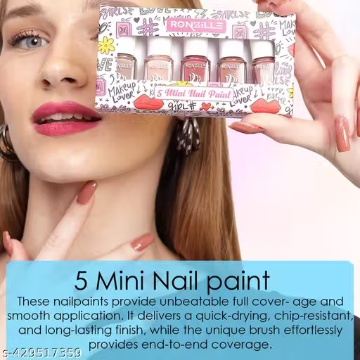 Ronzille quick dry and glossy nail polish gift set of 5