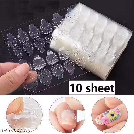 10 sheets (240 pcs) double-side nail glue sticker