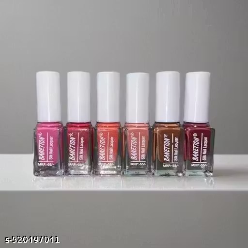 6 pcs multicolor nail polish combo