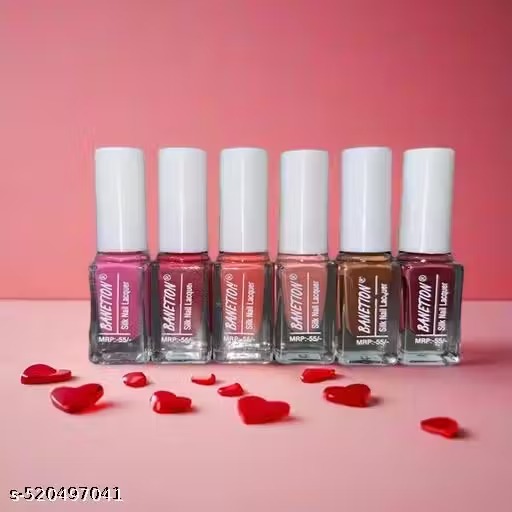 6 pcs multicolor nail polish combo