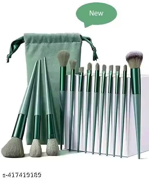 Fabulose professional Fix+ makeup brushes green colour set of 13 pcs