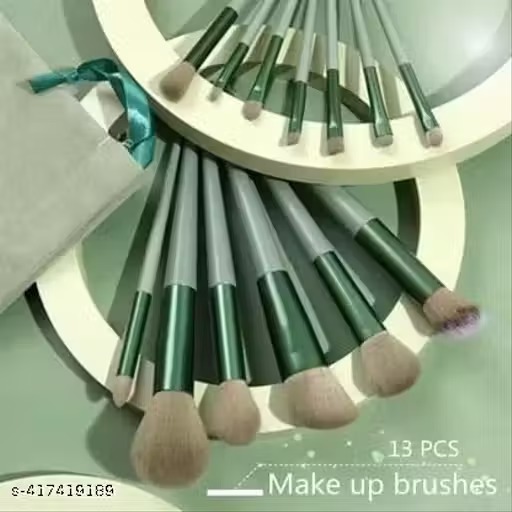 Fabulose professional Fix+ makeup brushes green colour set of 13 pcs