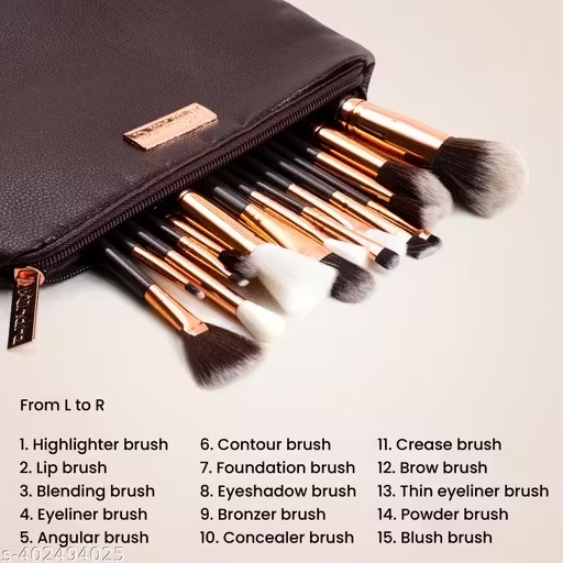 Professional makeup brush applicator set of 15 pcs