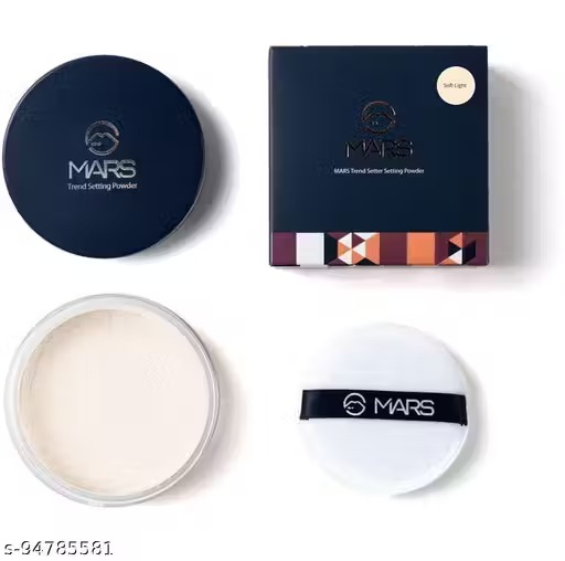 Mars High Definition Ultra Fine Matte Loose Powder Compact (Soft Light, 8g)