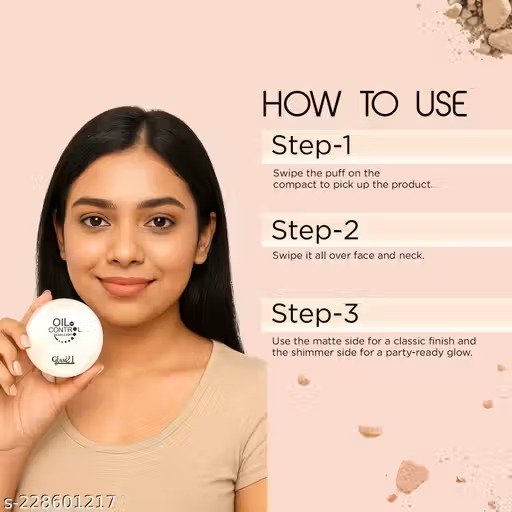 Glam21 Oil Control Sleek & Soft 2-In-1 Compact Powder 20g