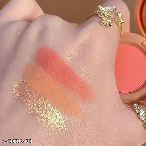 Adya Studio 3 In 1 Face Blusher + Highlighter With Mini Compact Palette