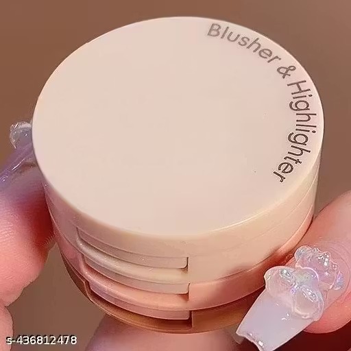 Adya Studio 3 In 1 Face Blusher + Highlighter With Mini Compact Palette