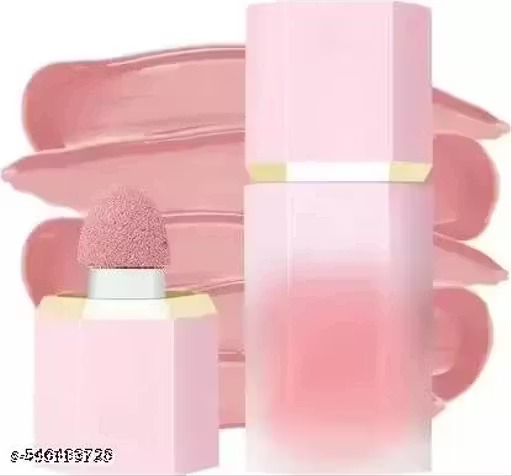 Matte Finish Liquid Blusher Waterproof Blusher Soft Cream Makeup (Pink)