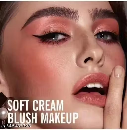 Matte Finish Liquid Blusher Waterproof Blusher Soft Cream Makeup (Pink)