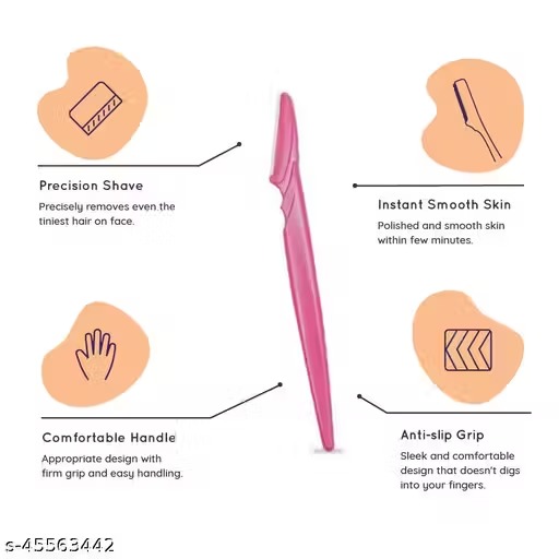 Sanfe Eyebrow Hair Removing Face Razor For Women - Pack Of 3