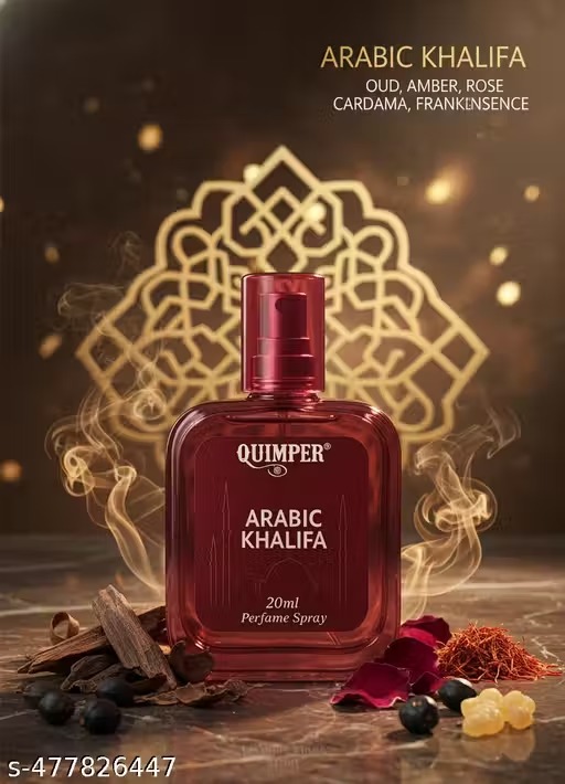 Quimper Saudi Sultan & Arabic Khalifa 20Ml Each PerfumeQuimper Saudi Sultan & Arabic Khalifa 20ml Each Perfume Name: Quimper Saudi Sultan & Arabic Khalifa 20ml Each Perfume Product Name: Quimper Saudi Sultan & Arabic Khalifa 20ml Each Perfume Brand Name: Quimper Flavour: No Flavour Net Quantity (N): 2 Quimper Saudi opens with deep, warm woody and musky accords inspired by traditional Middle Eastern perfumery. Its intense, masculine aroma creates a strong and confident presence, ideal for evening wear and special occasions.  Quimper Sultan delivers a refined blend of spicy, amber, and sweet woody notes, offering a regal and smooth fragrance trail. Balanced yet commanding, it is perfect for daily wear as well as formal gatherings.  Both perfumes are designed to provide long-lasting freshness, leaving a luxurious scent trail that speaks of class and authority.  Product Highlights:  Combo Pack: Saudi + Sultan  Quantity: 20ml each (Total 40ml)  Fragrance Type: Premium Perfume  Long-lasting & intense aroma Inspired by Arabian luxury fragrances Ideal for daily wear, parties & gifting Stylish, travel-friendly bottles  Country of Origin: India