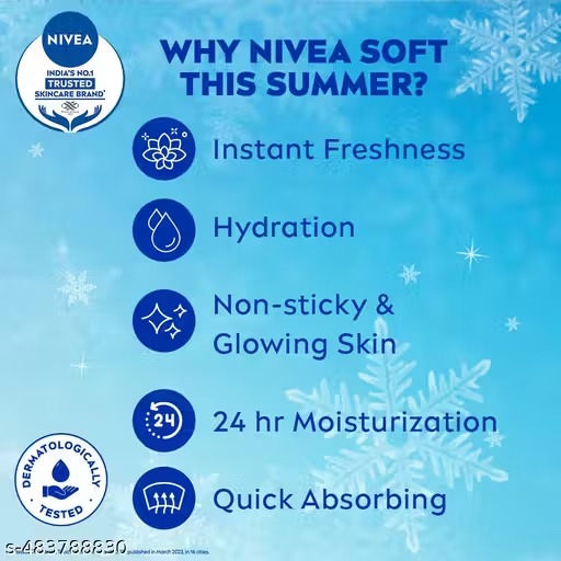 Nivea Soft Light Moisturizer Berry Blossom (100 Ml)