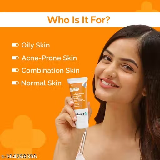 The Derma Co. 1% Hyaluronic Sunscreen SPF 50 Aqua Gel